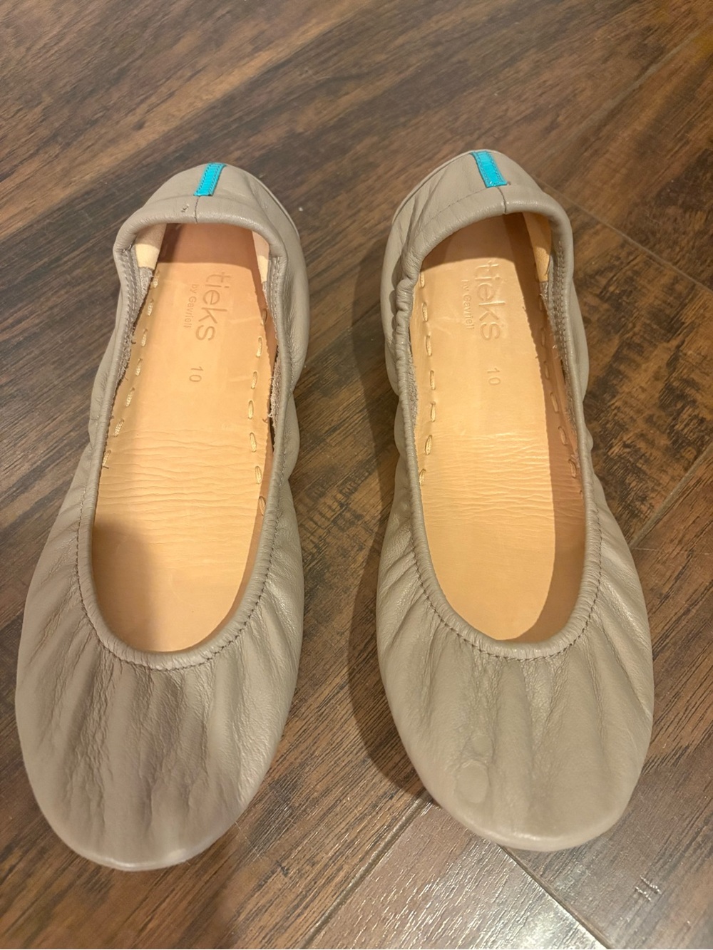 Tieks size 10 in Tan color